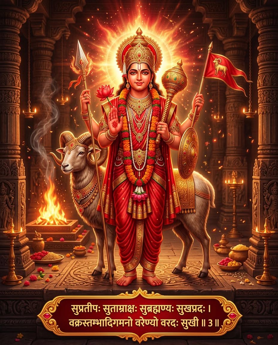 Angarak Ashtottara Shat Naam Stotram